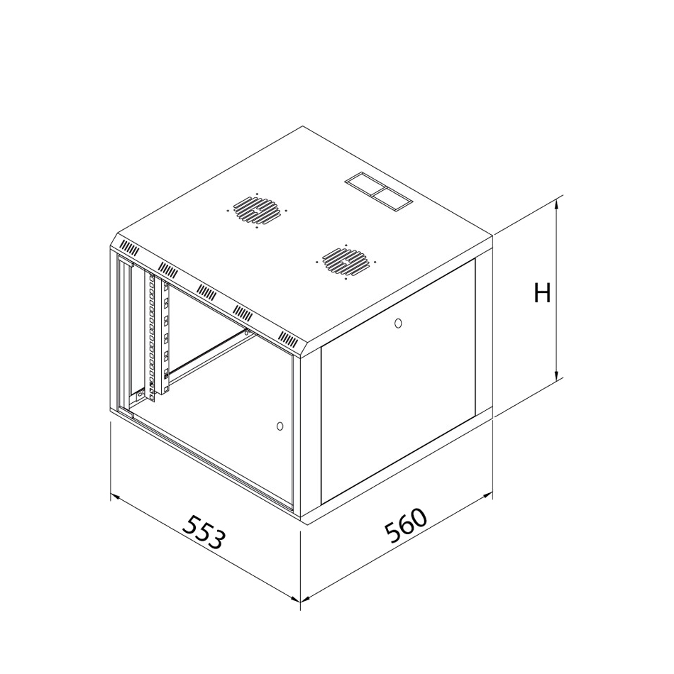 Formrack FORM GLD-20U560/ALFA-20U560 19“ стенен комуникационен шкаф 20U (555/560mm) Formrack FORM GLD-20U560/ALFA-20U560 19“ стенен комуникационен шкаф 20U (555/560mm)