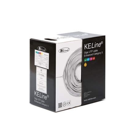 Keline KE300U24LSOH-Dca-RLX UTP (U/UTP) кабел, 4x2xAWG24, категория 5E, 300 MHz, LSOH, Euroclass Dca - s1a, d1, a1, 305 m в кутия
