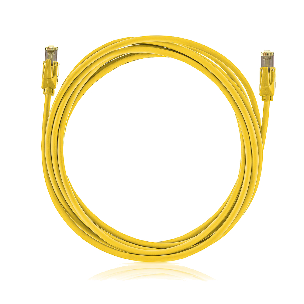 STP Пач кабели, категория 6A, LSOH, жълт цвят STP Пач кабели, категория 6A, LSOH, жълт цвят
