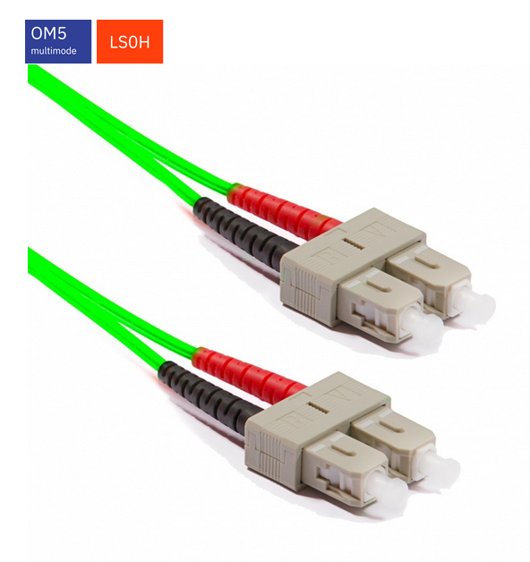 KELine POM5D-LCSC-020 LC-SC Duplex пач корда, OM5 50/125 µm 2м