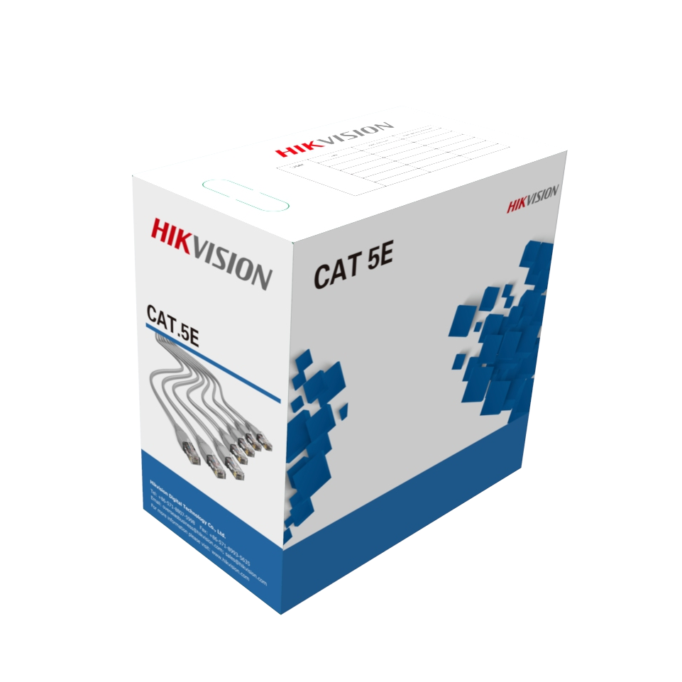 HIKVISION DS-1LN5E-E/E UTP (U/UTP) неекраниран кабел, 4x2x0.45, Категория 5E, 100 MHz, Euroclass Eca HIKVISION DS-1LN5E-E/E UTP (U/UTP) неекраниран кабел, 4x2x0.45, Категория 5E, 100 MHz, Euroclass Eca