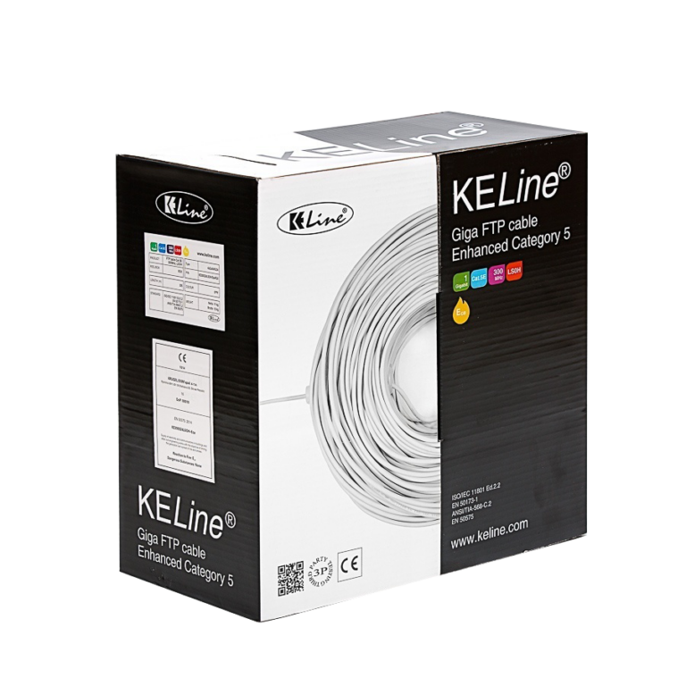 KELine KE300S24LSOH-Dca-RLX FTP (F/UTP) екраниран кабел (общ екран с фолио), 4x2xAWG24, Категория 5E, 300