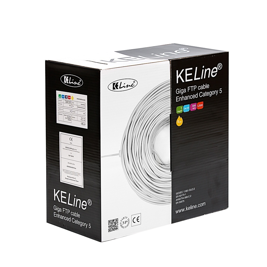 KELine KE300S24LSOH-Dca-RLX FTP (F/UTP) екраниран кабел (общ екран с фолио), 4x2xAWG24, Категория 5E, 300 KELine KE300S24LSOH-Dca-RLX FTP (F/UTP) екраниран кабел (общ екран с фолио), 4x2xAWG24, Категория 5E, 300