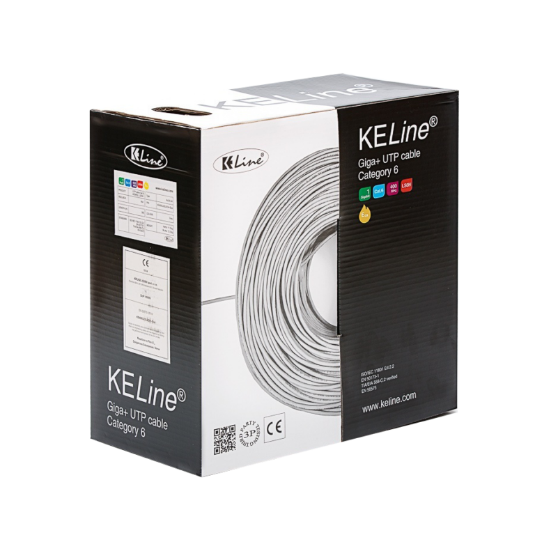 KELine KE400U23LSOH-Dca-RLX UTP (U/UTP) неекраниран кабел, 4x2x0,54, Категория 6, 400 MHz, LSOH (безхалог