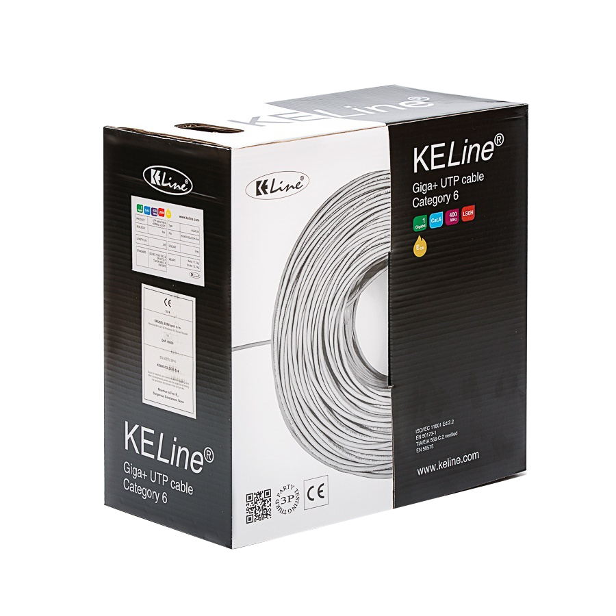 KELine KE400U23LSOH-Dca-RLX UTP (U/UTP) неекраниран кабел, 4x2x0,54, Категория 6, 400 MHz, LSOH (безхалог KELine KE400U23LSOH-Dca-RLX UTP (U/UTP) неекраниран кабел, 4x2x0,54, Категория 6, 400 MHz, LSOH (безхалог
