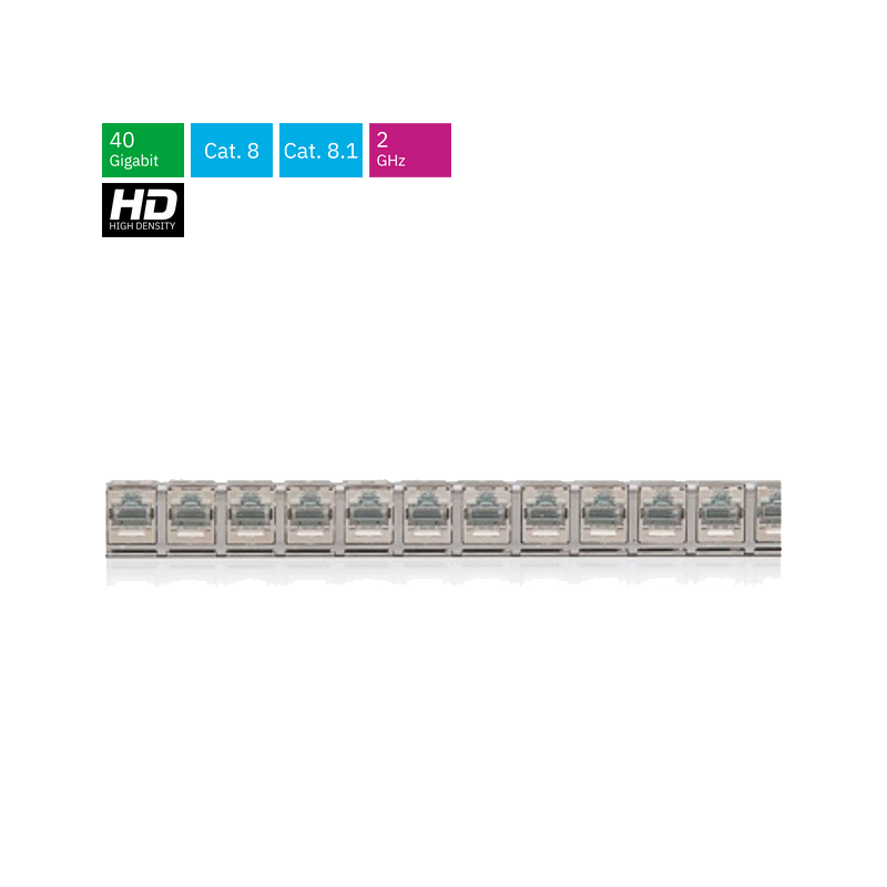 KELine KEP-C8-S-HD-05 19" пач панел HD (High Density), FTP екраниран, Категория 8, 24xRJ45/s, 0,5U KELine KEP-C8-S-HD-05 19" пач панел HD (High Density), FTP екраниран, Категория 8, 24xRJ45/s, 0,5U