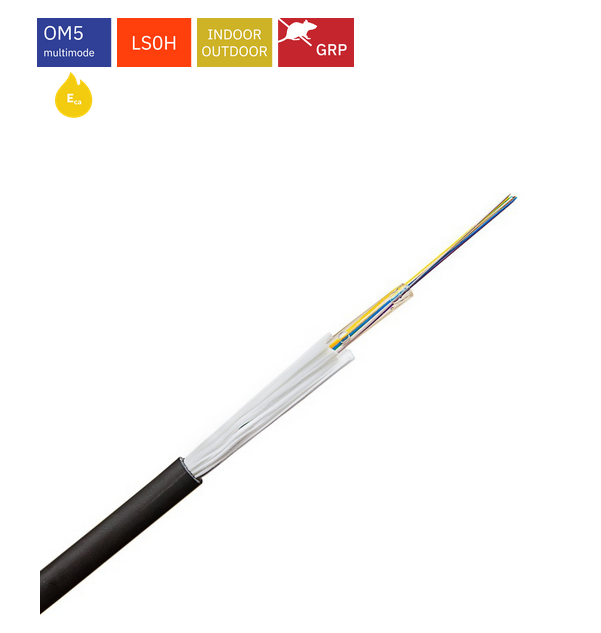 KELine CLTD24OM5-Dca 24 ОВ универсален central loose tube оптичен кабел, Euroclass Dca, OM5 50/125 μm,