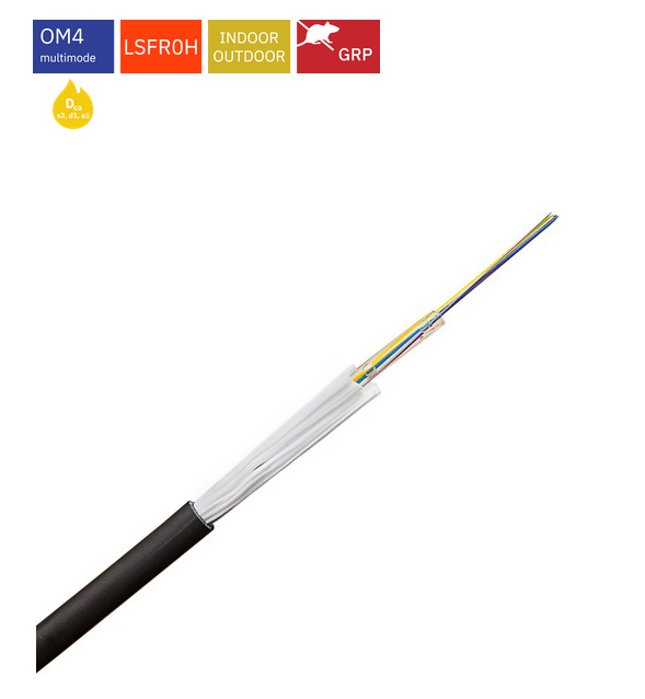 KELine CLTD08OM4-Dca 8 ОВ универсален central loose tube оптичен кабел, Euroclass Dca , OM4 50/125 μm, кон