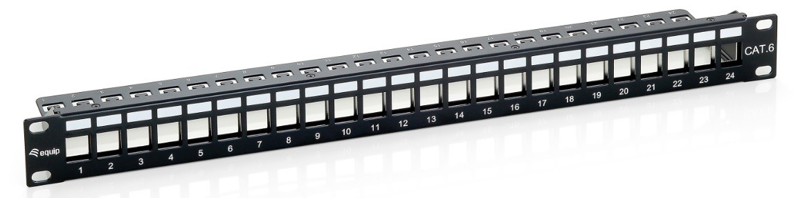 19-prazen-panel-24-porta-equip-support-bar 19“ празен панел 24 порта, support bar, Equip - Image 1