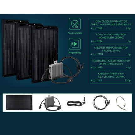 600W Преносима PV Централа за Балкон