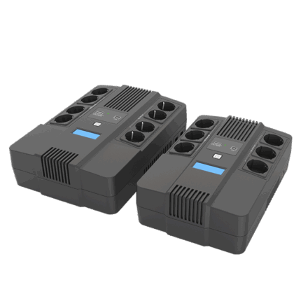 HighEnergy AIO1000(Schuko) UPS 1000VA/600W, pF 0.6, AIO (All-In-One) Line-Interactive технология, симулирана синусоида, 1 бр. в