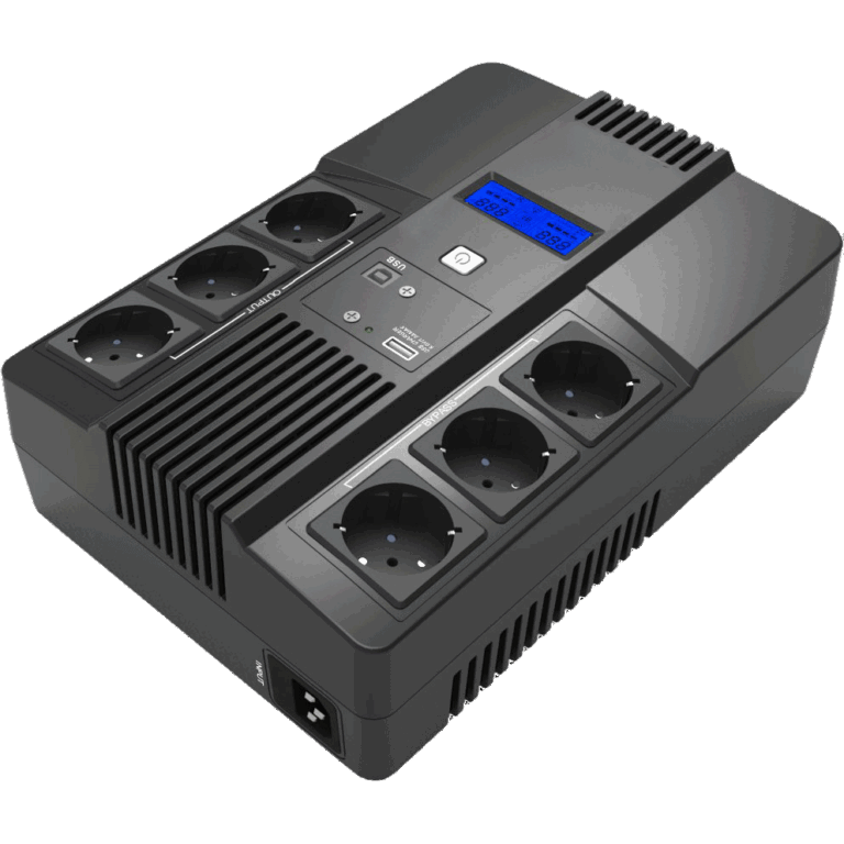 HighEnergy AIO800(Schuko) UPS 800VA/480W, pF 0.6, AIO (All-In-One) Line-Interactive технология, симулирана синусоида, 1 бр. вк