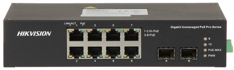 DS-3T0310HP-E-HS PoE мрежови комутатори HIKVISION 10-портов HIKVISION DS-3T0310HP-E/HS - Image 1