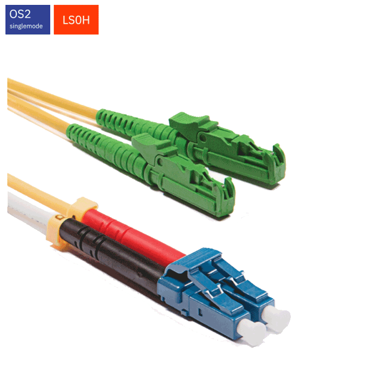 KELine P09D-LSHALC-020 E2000/APC-LC (LSH/APC-LC) Duplex пач корда, OS2 9/125 µm (ITU-T G.652.D) 2м