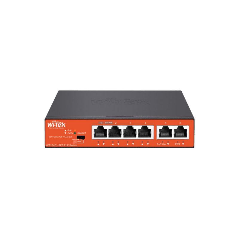 WI-PS205V4 6-портов PoE комутатор Wi-Tek WI-PS205V4 - Image 1