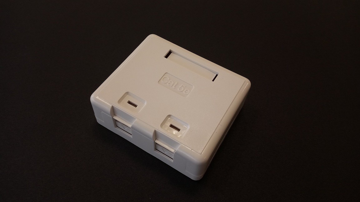 ics-wall-outlet-cat-5e-2x-connectors-utp ICS, Wall outlet Cat 5e 2x Connectors UTP - Image 1