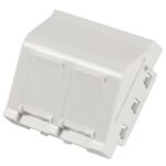 Лицев модул 45x45 за 2xRJ45 ЪГЛОВ, EFB