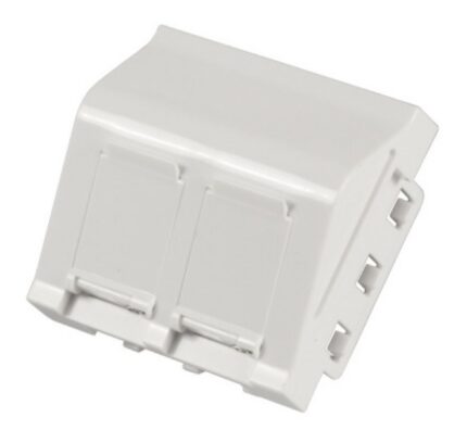 Лицев модул 45x45 за 2xRJ45 ЪГЛОВ, EFB