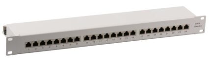 Пач панел 24 порта FTP Cat.6A сив EFB