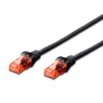 Patch cable Cat.6 3m UTP черен, Assmann