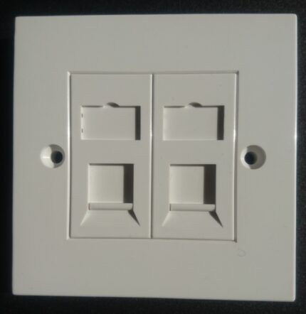 Плочка 2хRJ45 86x86mm, teldor