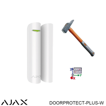 Ajax DoorProtect Plus 9999.13.WH1 Безжичен магнитен детектор с вграден вибрационен сензор и акселерометър