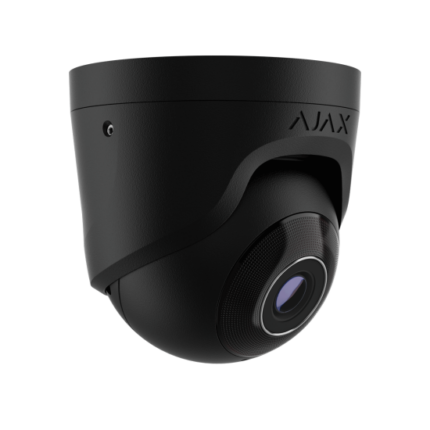 Ajax TurretCam 64928.197.BL1 8 Мегапикселова куполна IP камера с IR до 35м, 2.80 mm, черен цвят на корпуса
