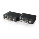 UTEPO /фиксирана цена Комплект активен приемник и предавател за пренос на Ethernet/IP мрежов сигнал и PoE+ (IEEE 802.3at) по коаксиален кабел