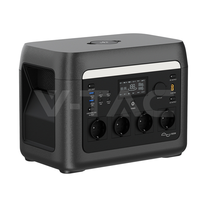 V-TAC VT-10009 PRO — преносима станция 1800 W / 1024 Wh с Wi-Fi V-TAC VT-10009 PRO — преносима станция 1800 W / 1024 Wh с Wi-Fi