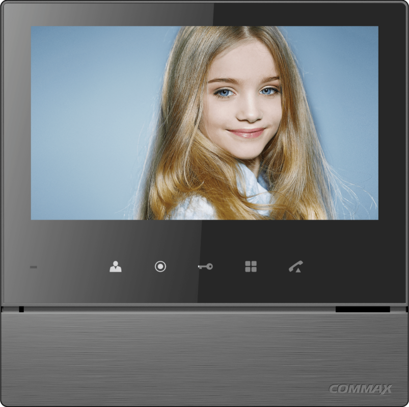 COMMAX CDV-70H2(BS) — 7″ видеодомофонен монитор, тъмен корпус