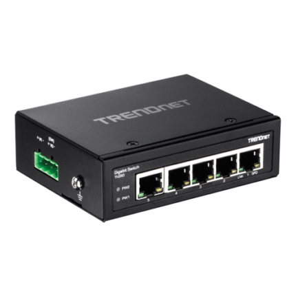 TRENDnet TI-G50 — 5-портов индустриален Gigabit суич, IP30