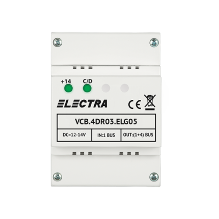 Electra VCB.4DR03.ELG05 разклонител за 4 домофонни терминала RJ45