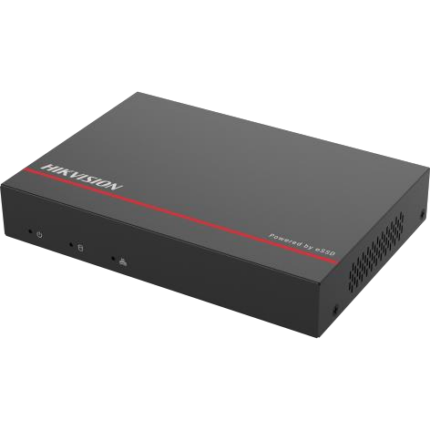 Hikvision DS-E04NI-Q1/4P1T — 4-канален PoE NVR с вграден 1 TB SSD