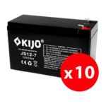 KIJO JS12-7-BAX — комплект 10 AGM акумулатора 12 V, 7 Ah