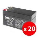 KIJO JS12-1.3-BAX — комплект 20 AGM акумулатора 12 V, 1,3 Ah