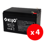KIJO JS12-12-BAX — комплект 4 AGM акумулатора 12 V, 12 Ah