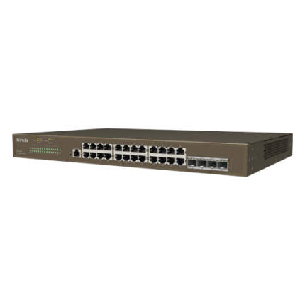Tenda TEG5328F — 24-портов L3 Gigabit суич с 4 SFP порта