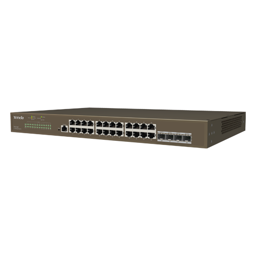 Tenda TEG5328F — 24-портов L3 Gigabit суич с 4 SFP порта Tenda TEG5328F — 24-портов L3 Gigabit суич с 4 SFP порта