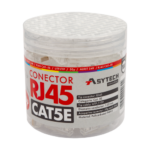 RJ45-CAT5E-50U-JAR — неекранирани RJ45 Cat5e конектори, буркан 100 бр.