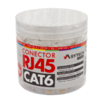RJ45-CAT6-50U-JAR — неекранирани RJ45 Cat6 конектори, буркан 100 бр.
