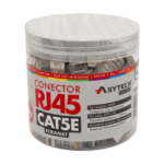 RJ45M-CAT5E-50U-JAR — екранирани RJ45 Cat5e конектори, буркан 100 бр.