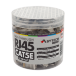 RJ45M-CAT5-EZ-JAR — екранирани RJ45 Cat5e EZ Pass-Through конектори, буркан 100 бр.