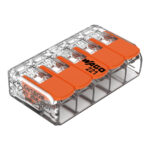 WAGO 221-415 — конектори с лостове, 5 проводника, до 4 mm², 25 бр.