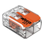 WAGO 221-612 — конектори с лостове, 2 проводника, до 6 mm², 50 бр.
