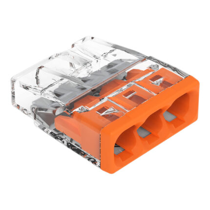 WAGO 2273-203 — PUSH WIRE конектори, 3 проводника, до 2,5 mm², 100 бр.