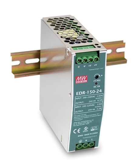 MEAN WELL EDR-150-24 — DIN захранване 24 V, 6,5 A, 156 W MEAN WELL EDR-150-24 — DIN захранване 24 V, 6,5 A, 156 W