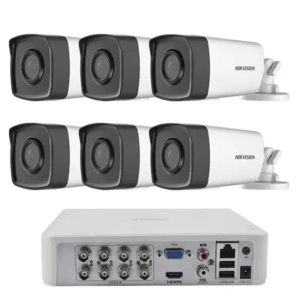 Комплект ZK6580E — 6 камери Hikvision 2 MP IR 80 m и 1 TB