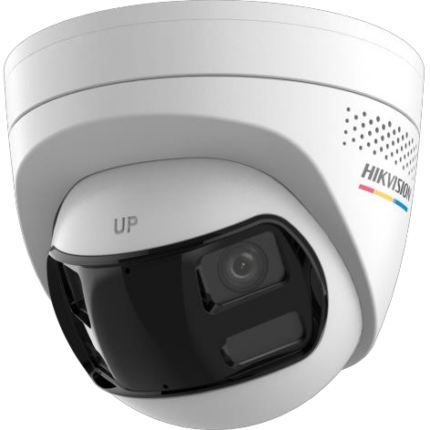 Hikvision DS-2CD1367G2HP-LIUF-SL-2.8mm — 6 MP панорамна ColorVu IP камера 180°, двупосочен звук