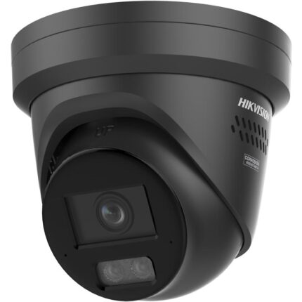 Hikvision DS-2CD2347G3-LIS2UY-SL-2.8mm-BLACK — 4 MP Turret ColorVu IP камера, 2.8 mm и двупосочен звук