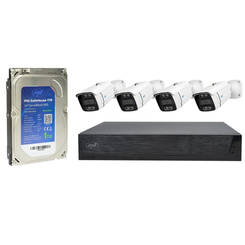PNI-IMAX3L-1TB IPMAX POE 3LR комплект с 4 камери 3 MP и HDD 1 TB